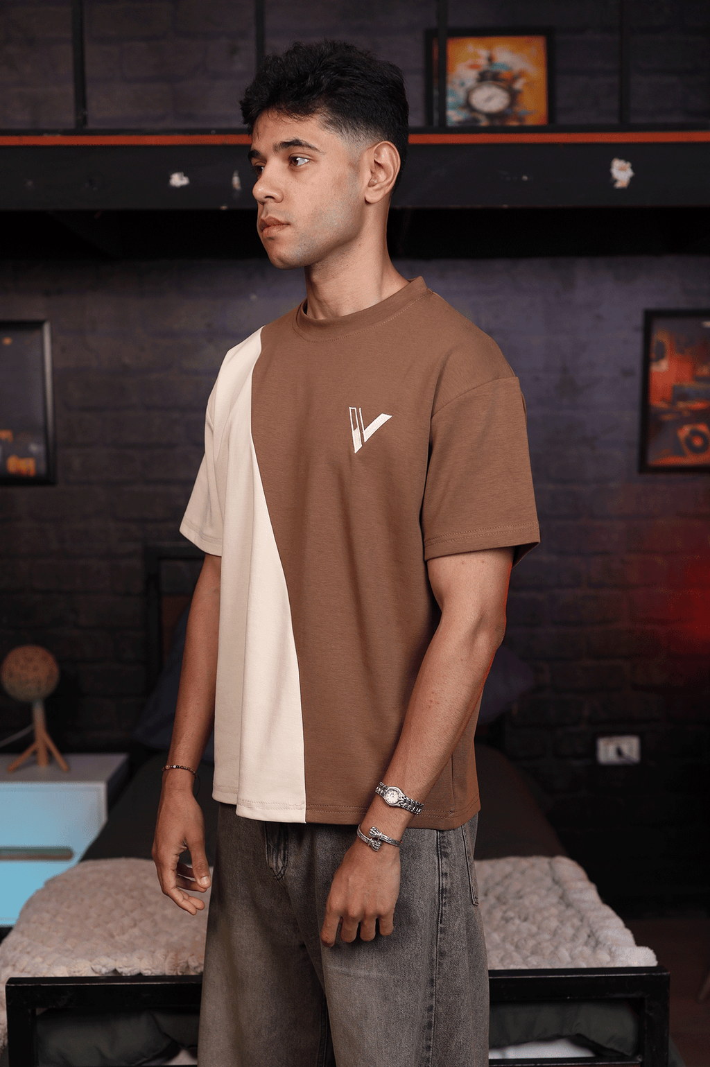 Apart - Off white / Brown - T-Shirt