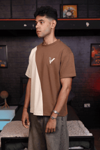Apart - Off white / Brown - T-Shirt